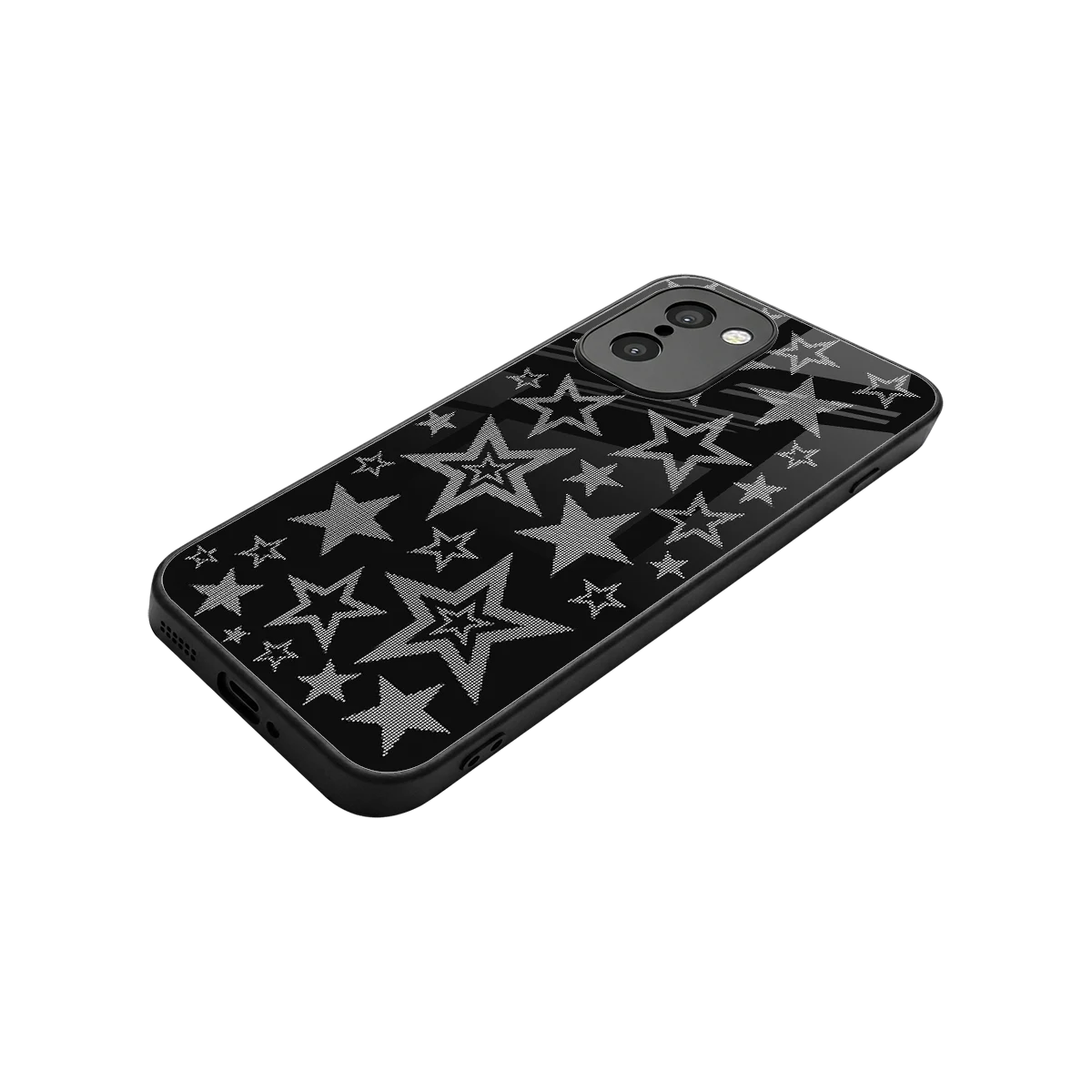 Stardust stylish phone case for oneplus 15r | glossy glass and slim fit