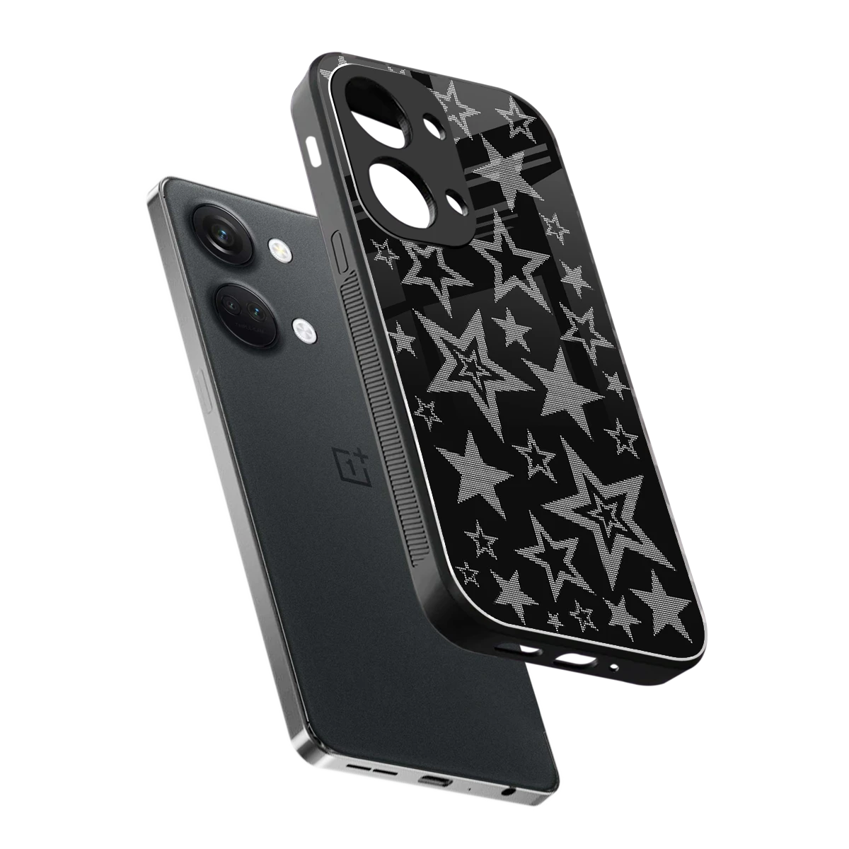 Stardust sleek oneplus nord 3 cover with tempered glass back and TPU edges