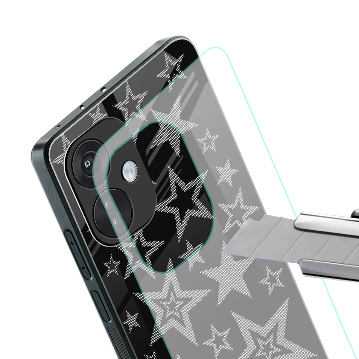 Stardust stylish phone case for oneplus nord ce 3 | glossy glass and slim fit