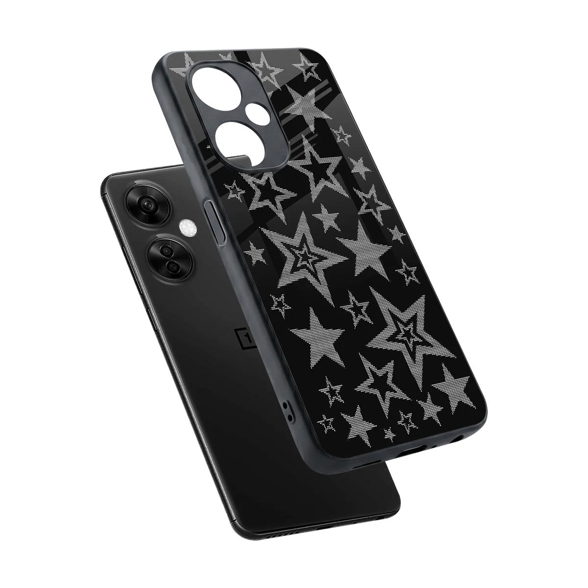 Stardust sleek oneplus nord ce 3 lite cover with tempered glass back and TPU edges
