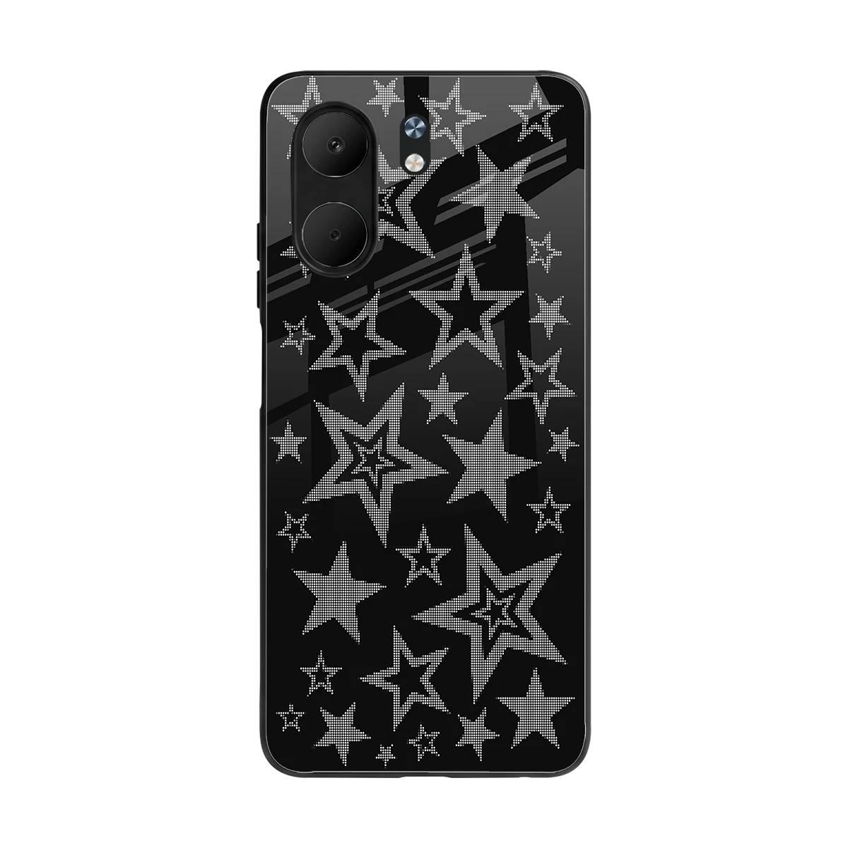 Stardust back phone cover | glass case for oppo a5x 5g