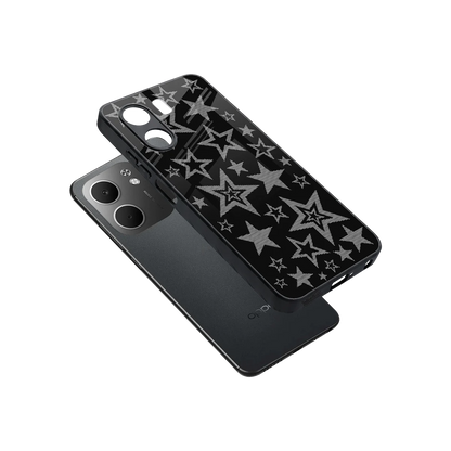 Stardust sleek oppo a5x 5g cover with tempered glass back and TPU edges