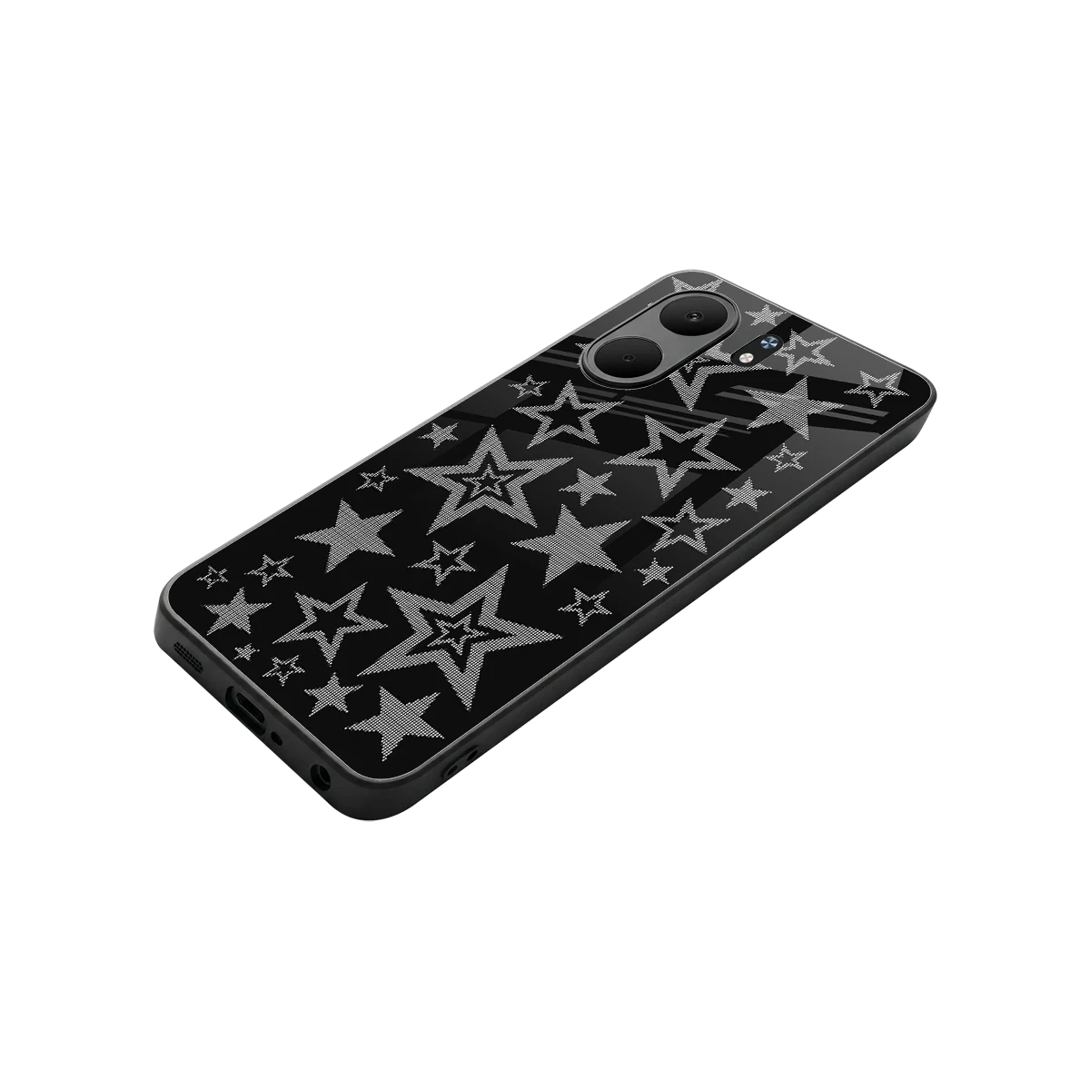 Stardust stylish phone case for oppo a5x 5g | glossy glass and slim fit
