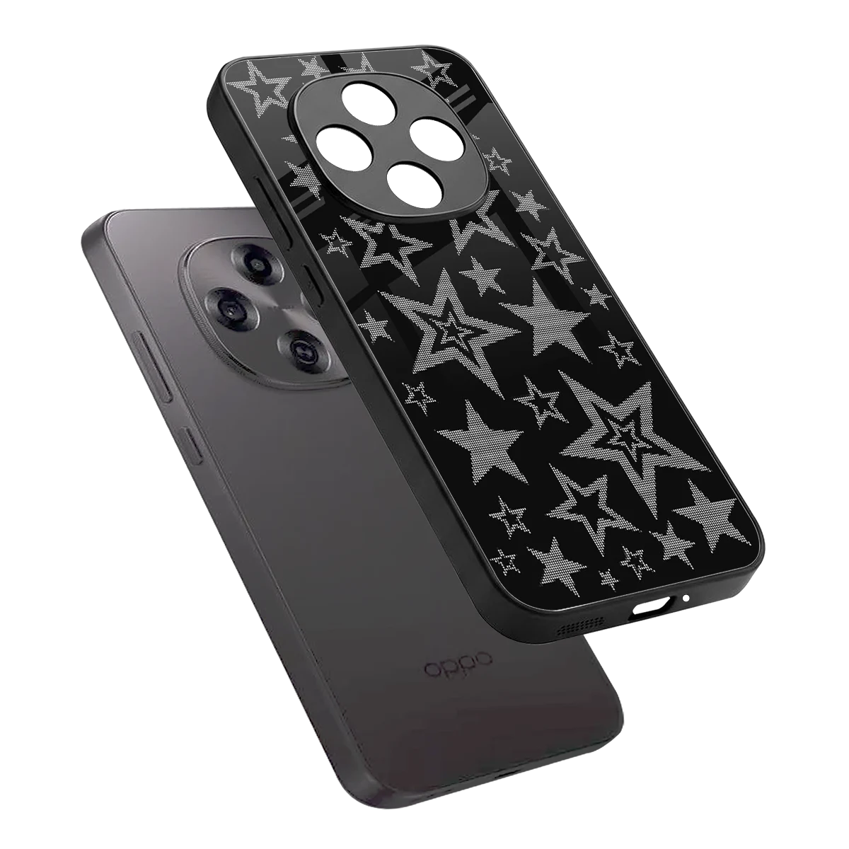 Stardust sleek oppo f31 pro 5g cover with tempered glass back and TPU edges