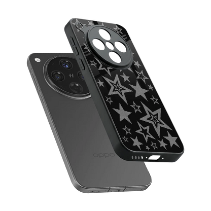 Stardust sleek oppo find x8 cover with tempered glass back and TPU edges