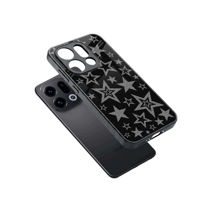 Stardust sleek oppo find x9 cover with tempered glass back and TPU edges