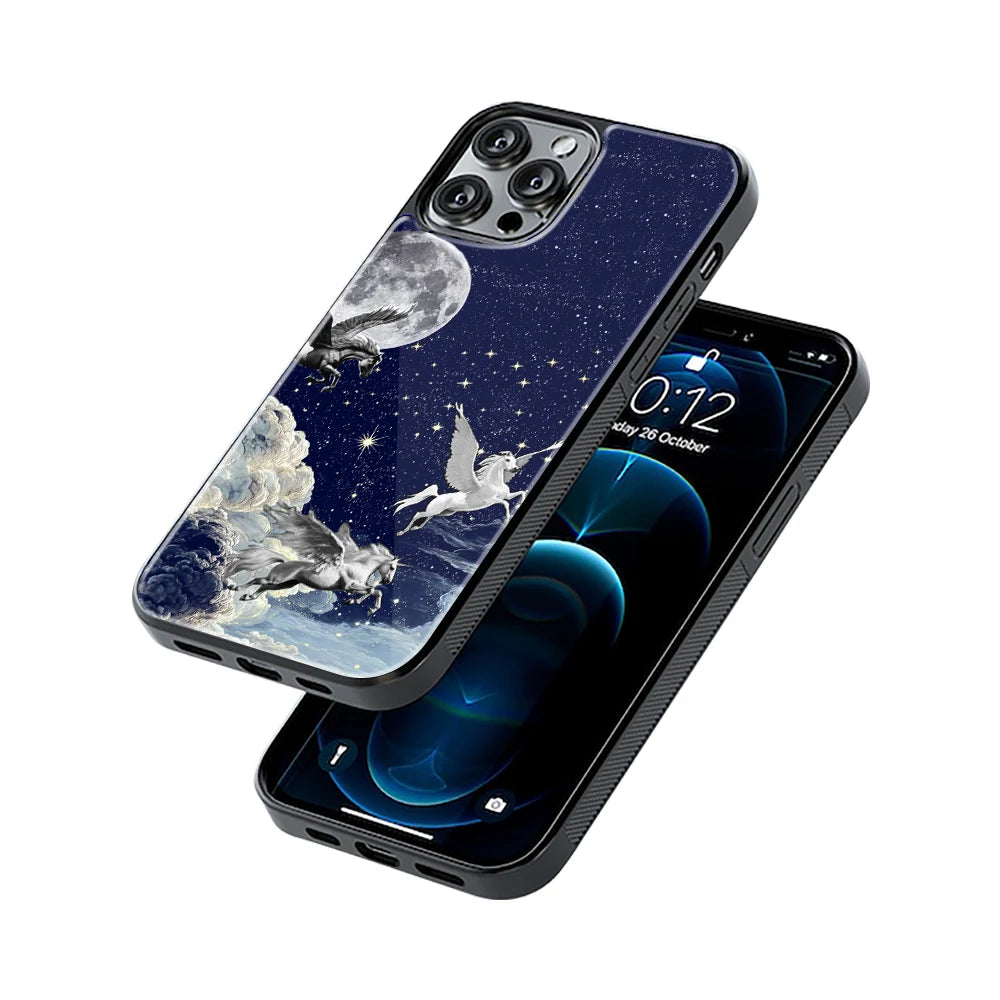 Protective Glass Back Phone Case Compatible with iPhone, Samsung, OnePlus, Pixel & More