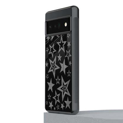 Stardust stylish phone case for google pixel 6 pro | glossy glass and slim fit