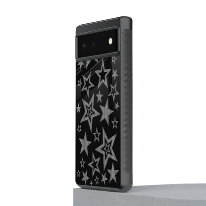 Stardust stylish phone case for google pixel 6a | glossy glass and slim fit