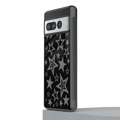 Stardust stylish phone case for google pixel 7 pro | glossy glass and slim fit