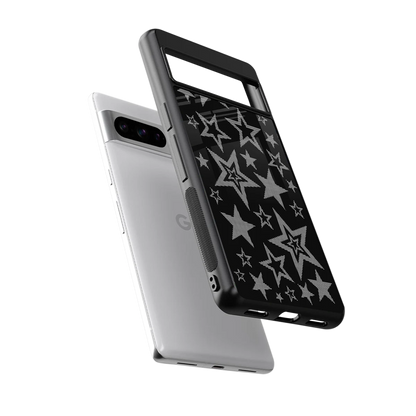 Stardust sleek google pixel 8 pro cover with tempered glass back and TPU edges
