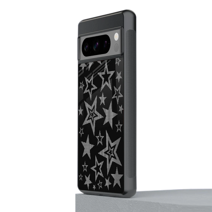 Stardust stylish phone case for google pixel 8 pro | glossy glass and slim fit
