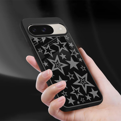 Stardust sleek google pixel 9 cover with tempered glass back and TPU edges