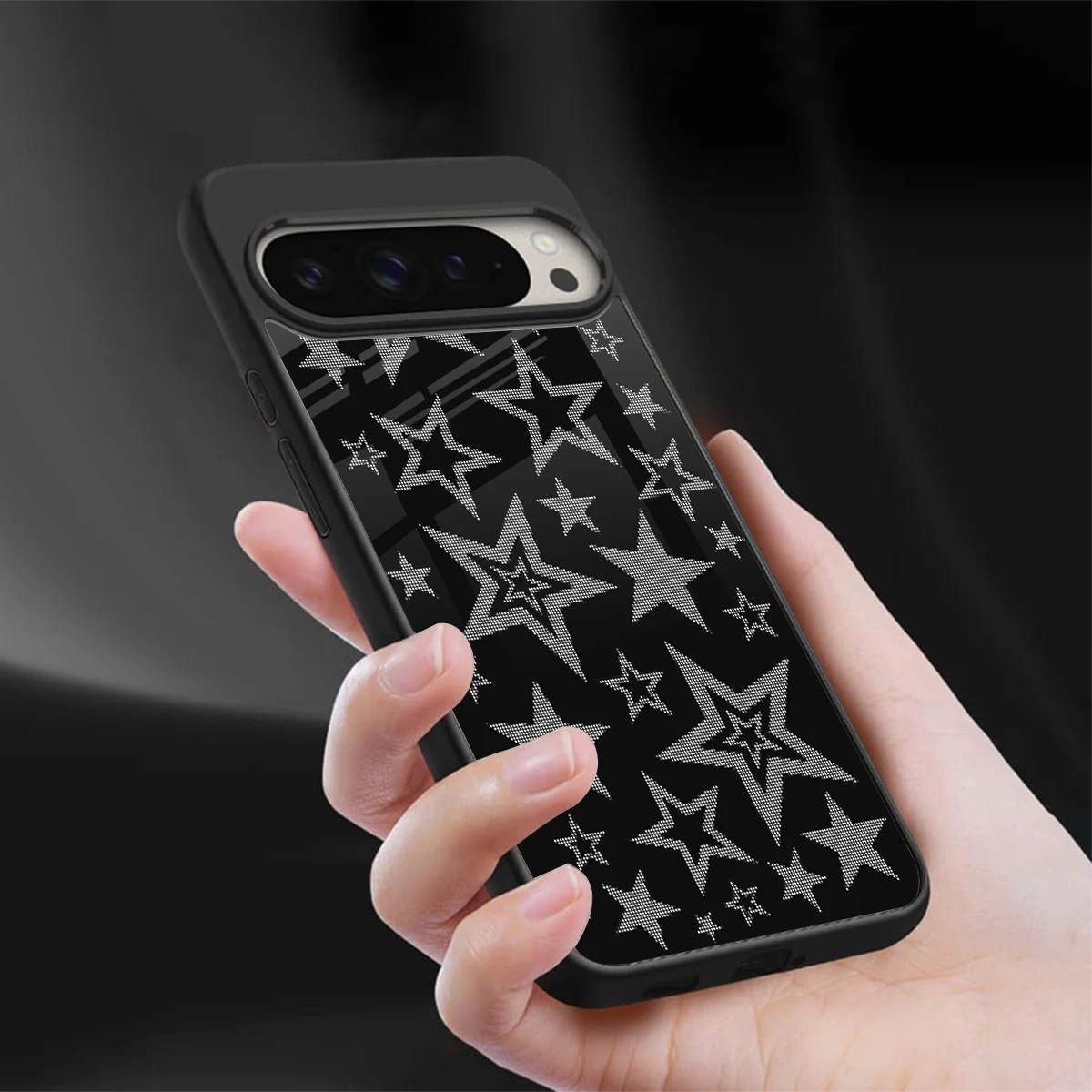 Stardust sleek google pixel 9 pro cover with tempered glass back and TPU edges