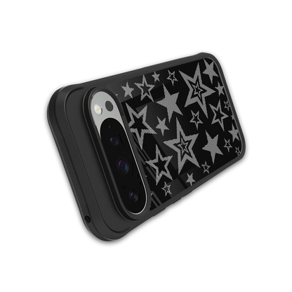 Stardust stylish phone case for google pixel 9 pro xl | glossy glass and slim fit