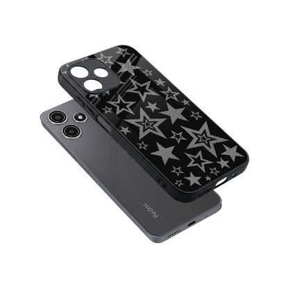 Stardust sleek redmi 12 5g cover with tempered glass back and TPU edges