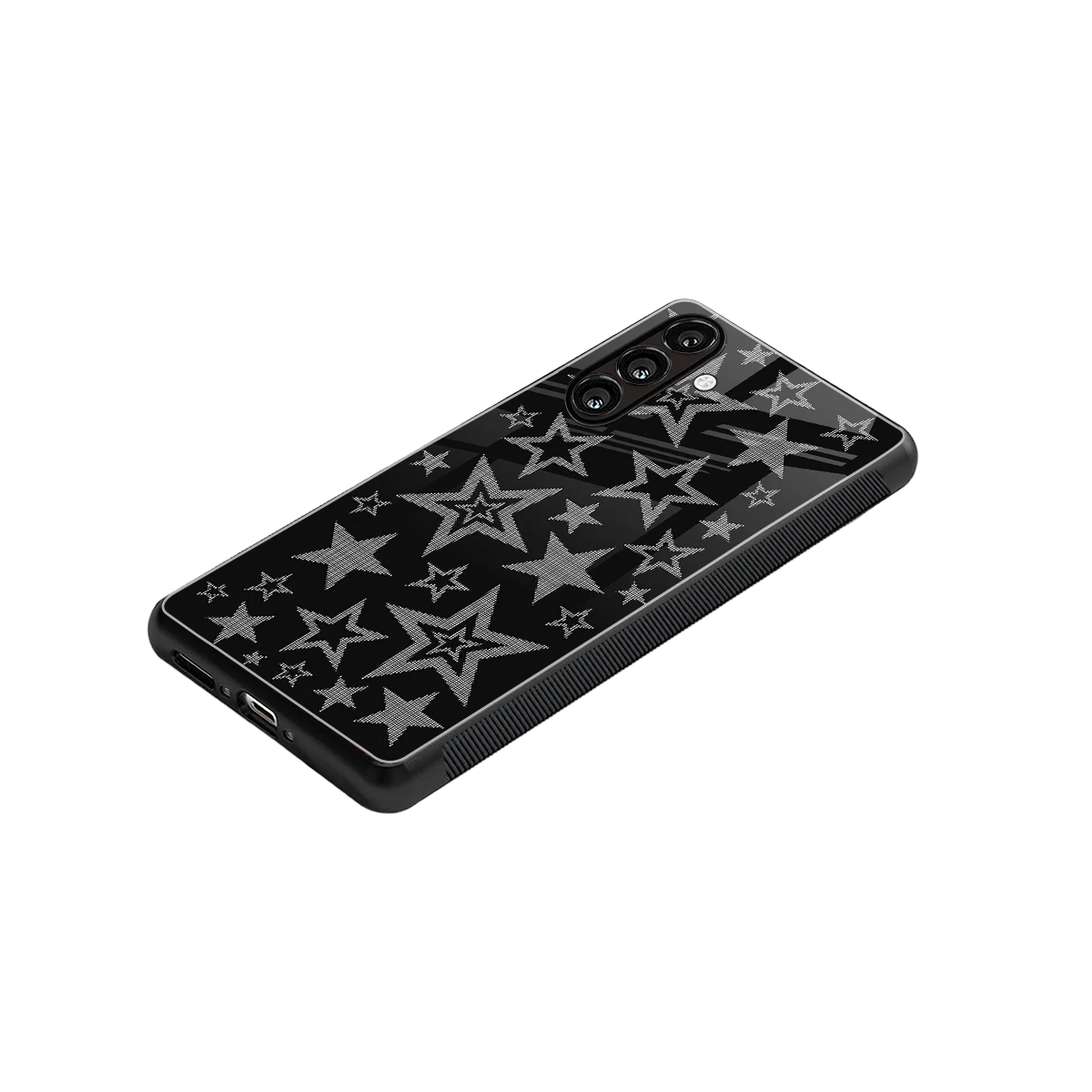 Stardust stylish phone case for samsung galaxy a36 5g | glossy glass and slim fit