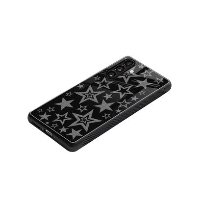 Stardust stylish phone case for samsung galaxy a36 5g | glossy glass and slim fit