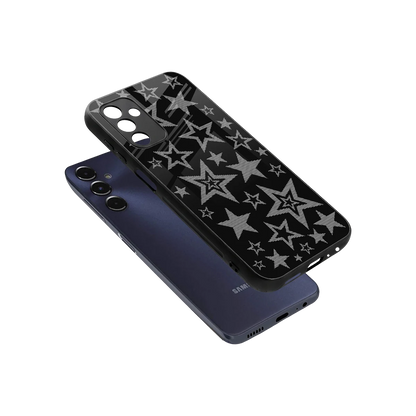 Stardust sleek samsung galaxy m14 5g cover with tempered glass back and TPU edges