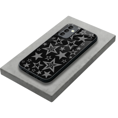 Stardust stylish phone case for samsung galaxy m14 5g | glossy glass and slim fit