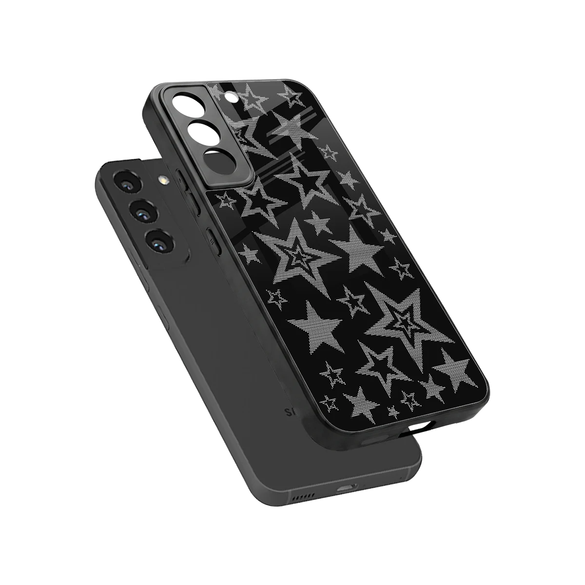 Stardust sleek samsung galaxy s22 cover with tempered glass back and TPU edges