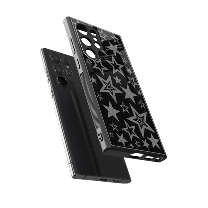 Stardust sleek samsung galaxy s24 ultra cover with tempered glass back and TPU edges
