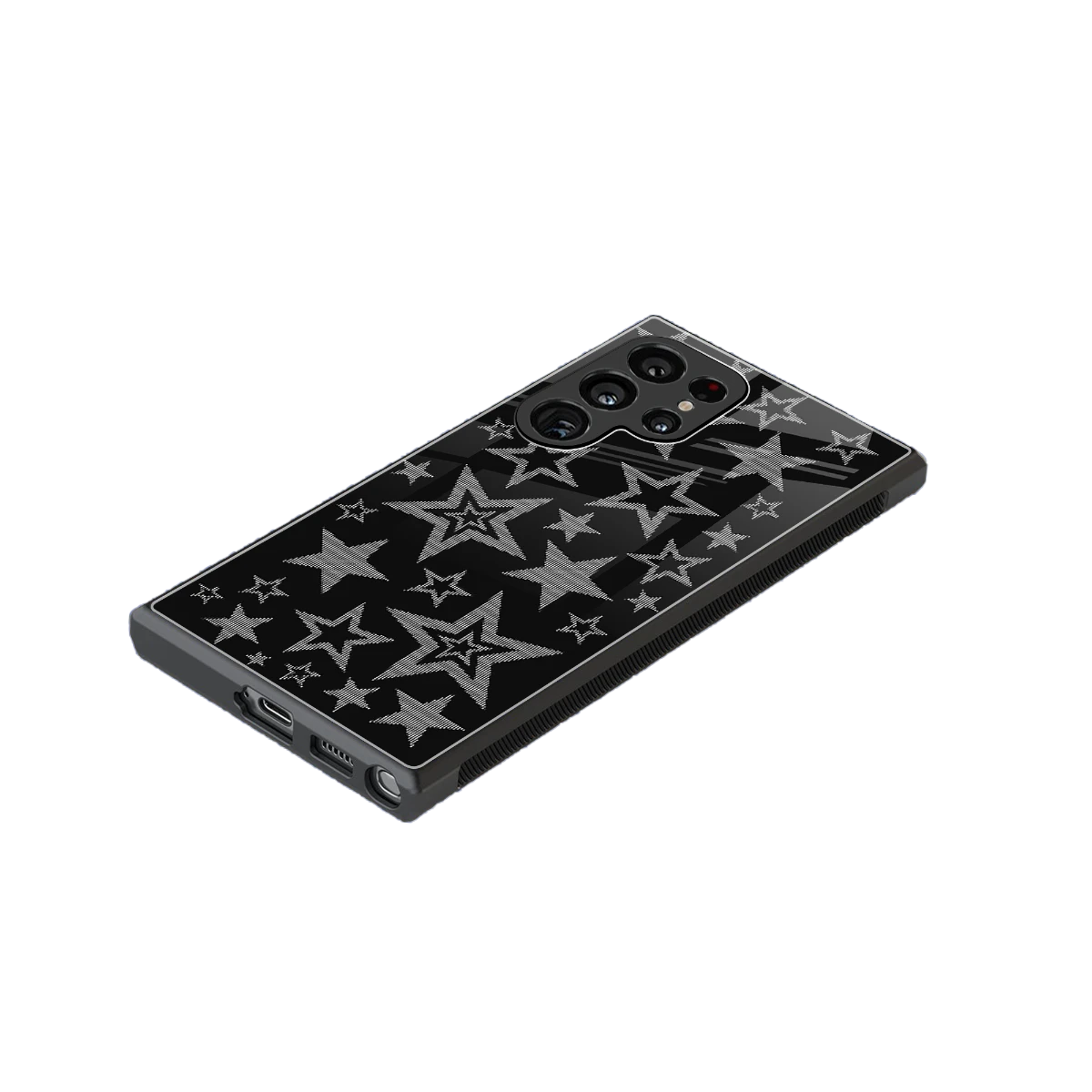 Stardust stylish phone case for samsung galaxy s24 ultra | glossy glass and slim fit