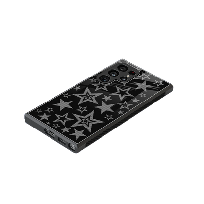 Stardust stylish phone case for samsung galaxy s24 ultra | glossy glass and slim fit