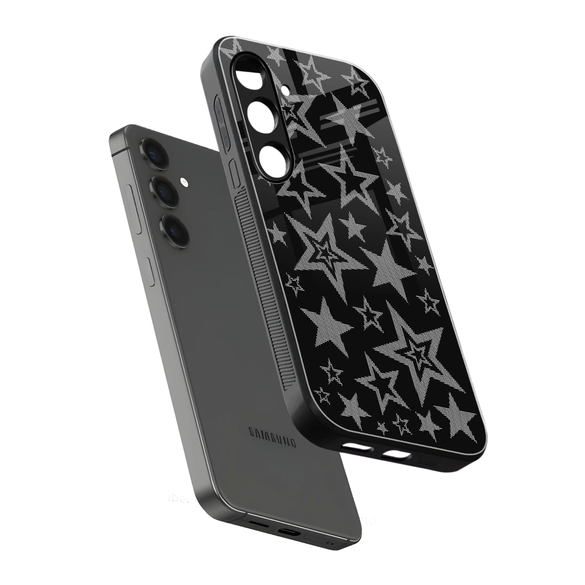 Stardust sleek samsung galaxy s24 cover with tempered glass back and TPU edges