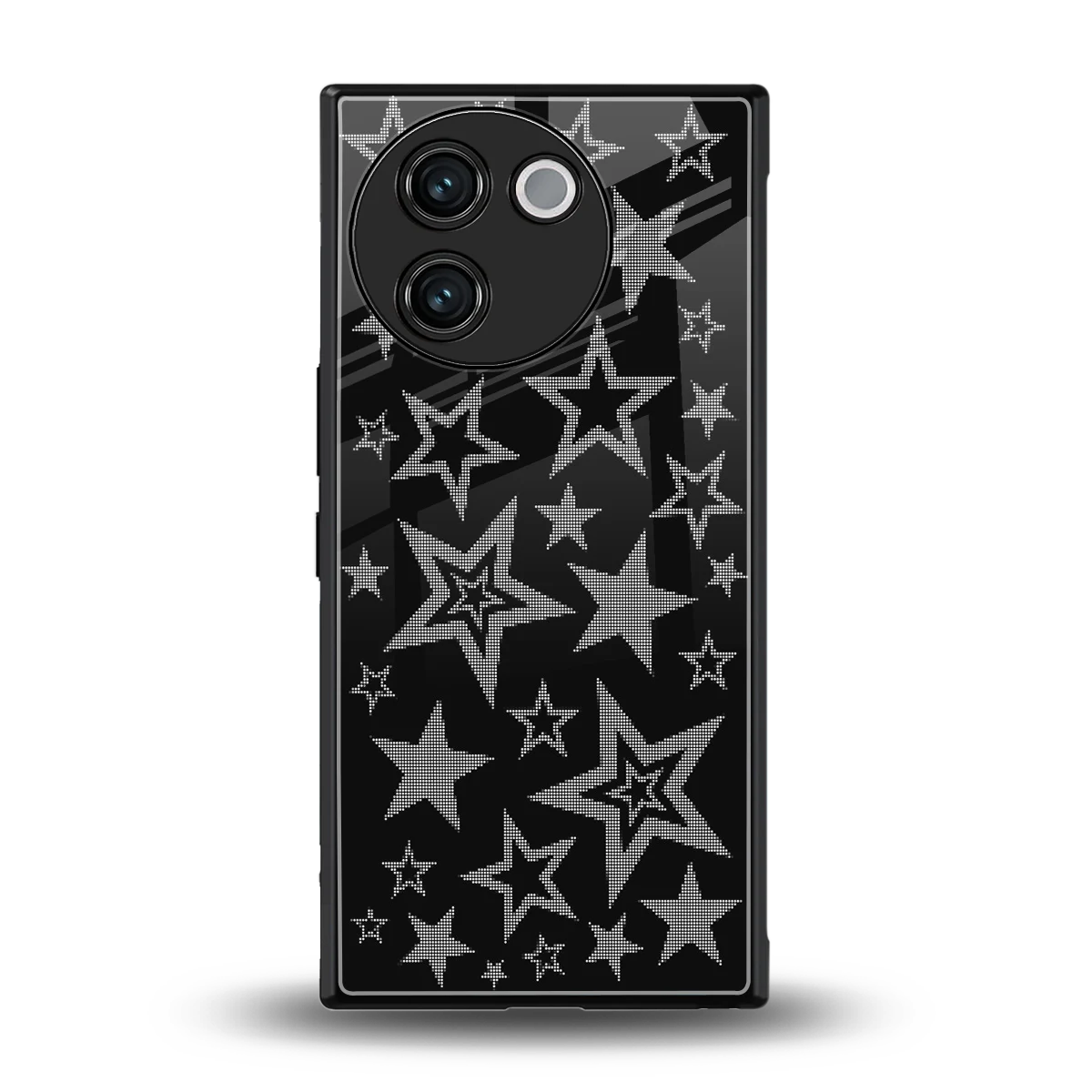 Stardust back phone cover | glass case for vivo v30e