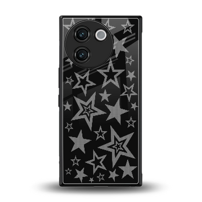 Stardust back phone cover | glass case for vivo v30e