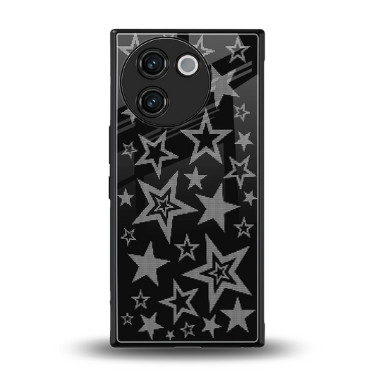 Stardust back phone cover | glass case for vivo v30e