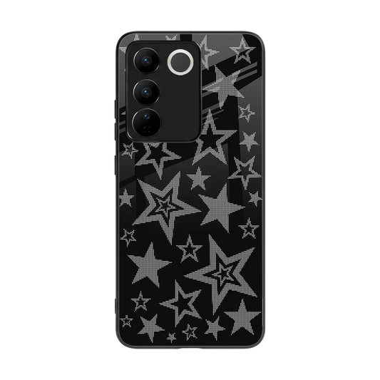 Stardust back phone cover | glass case for vivo v27 5g