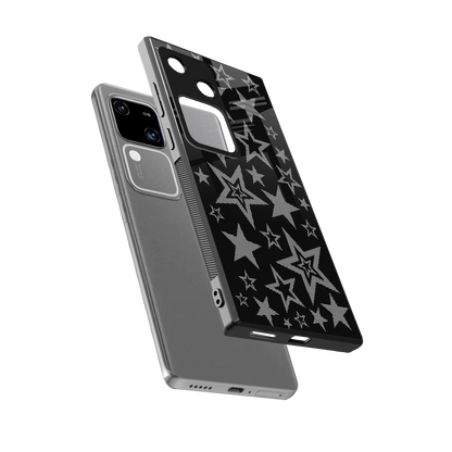 Stardust sleek vivo v30 cover with tempered glass back and TPU edges