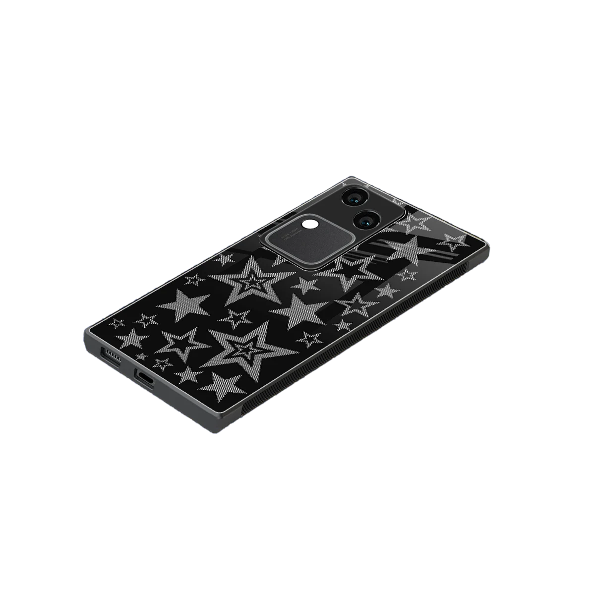 Stardust stylish phone case for vivo v30 | glossy glass and slim fit