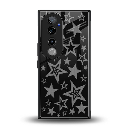 Stardust back phone cover | glass case for vivo v40 pro