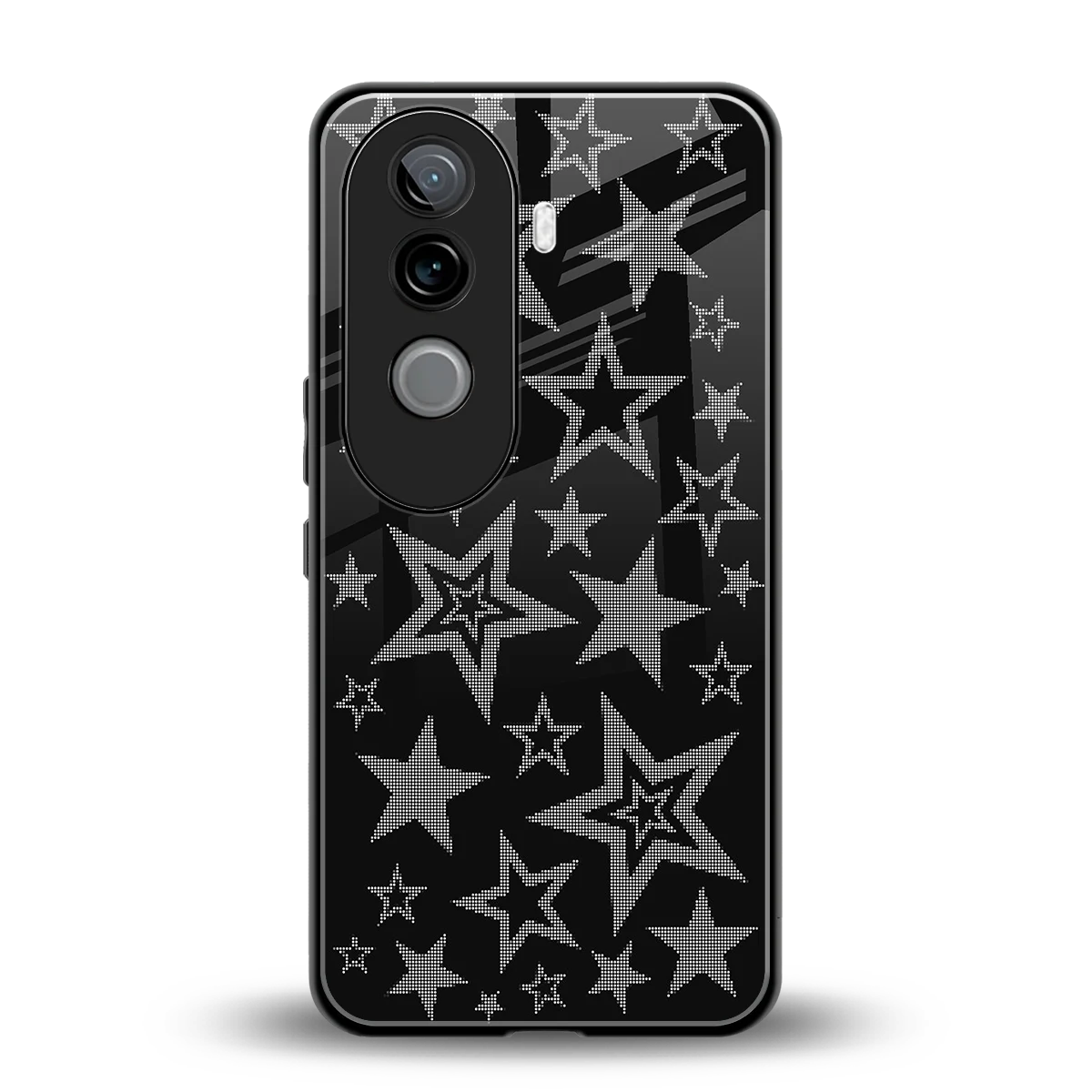 Stardust back phone cover | glass case for vivo v40e