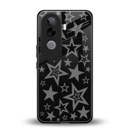 Stardust back phone cover | glass case for vivo v40e