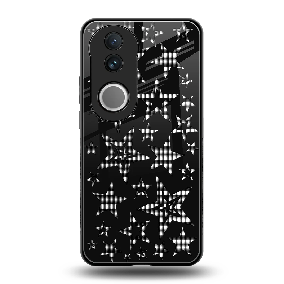 Stardust back phone cover | glass case for vivo v50