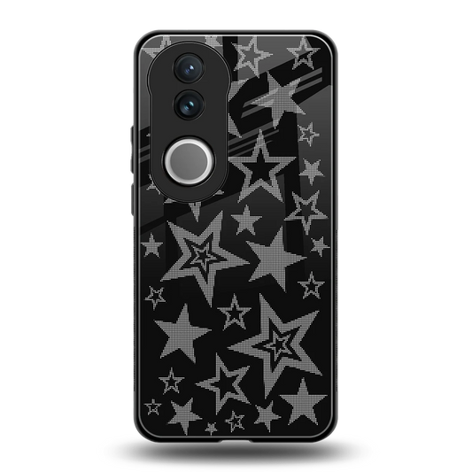 Stardust back phone cover | glass case for vivo v50