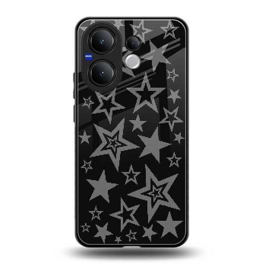 Stardust back phone cover | glass case for vivo v60