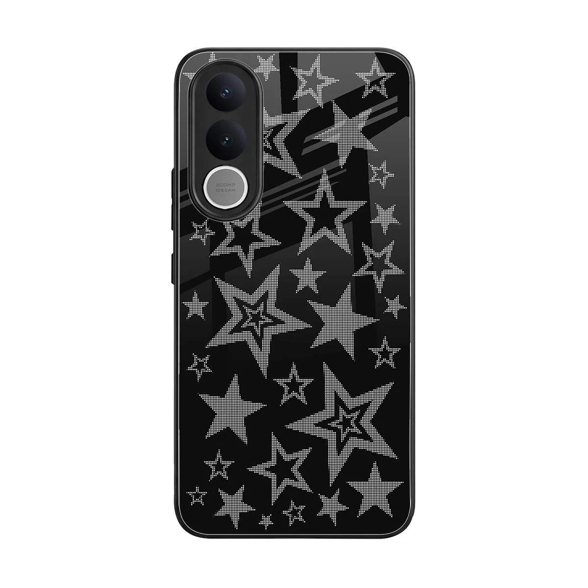 Stardust back phone cover | glass case for vivo v70 fe