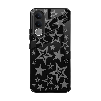 Stardust back phone cover | glass case for vivo v70 fe