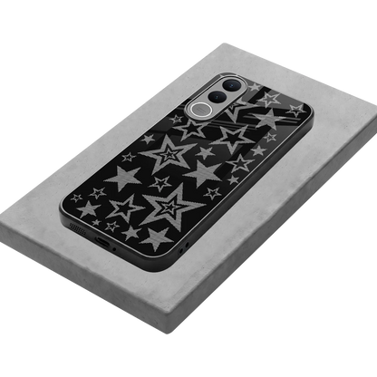 Stardust stylish phone case for vivo v70 fe | glossy glass and slim fit