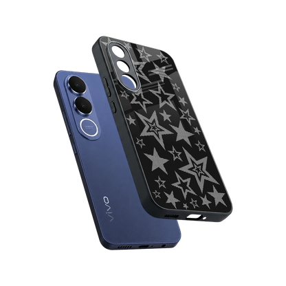 Stardust sleek vivo v70 fe cover with tempered glass back and TPU edges