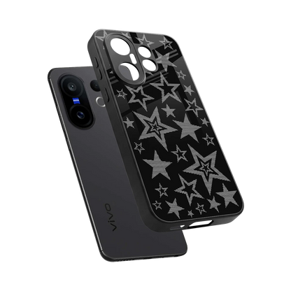 Stardust sleek vivo x200 fe cover with tempered glass back and TPU edges