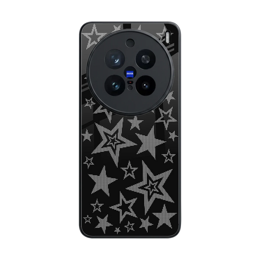 Stardust back phone cover | glass case for vivo x200 pro