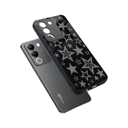 Stardust sleek vivo y200 5g cover with tempered glass back and TPU edges