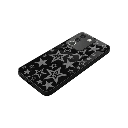 Stardust stylish phone case for vivo y200 5g | glossy glass and slim fit