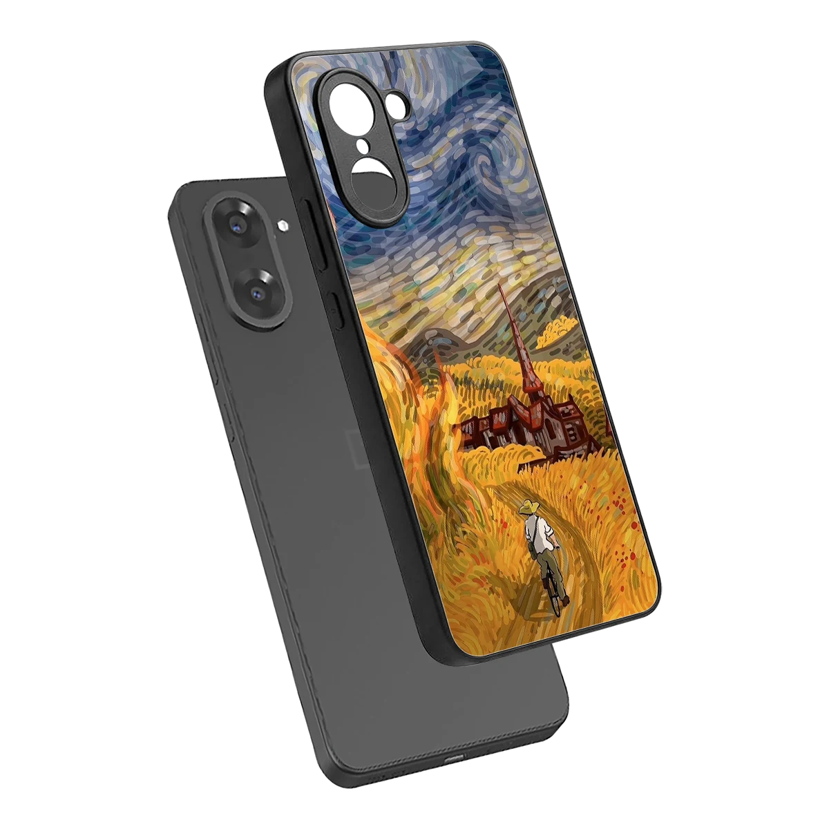 Starry Ride sleek oneplus nord ce5 5g cover with tempered glass back and TPU edges